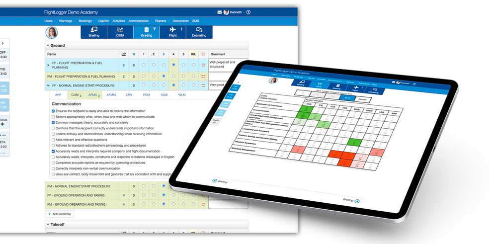 FlightLogger CBTA Pro grading FlightLogger CBTA Pro grading