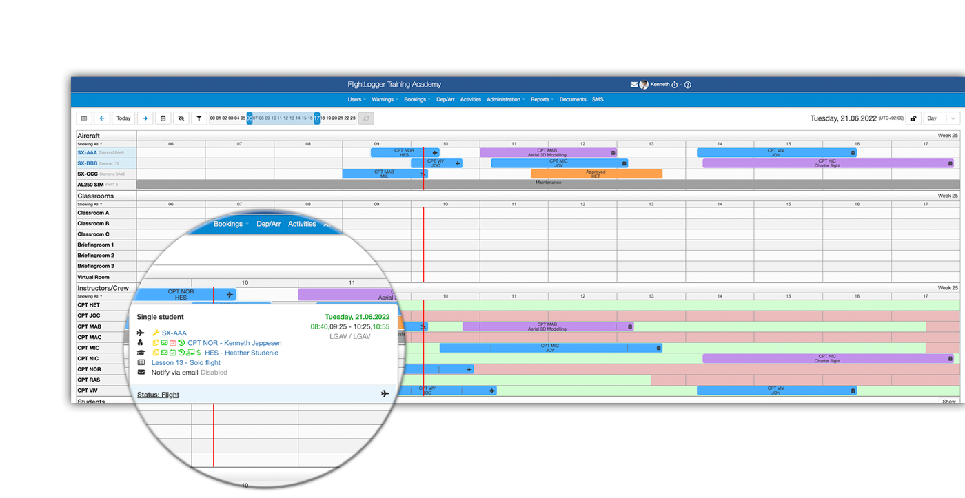 FlightLogger live scheduling FlightLogger live scheduling