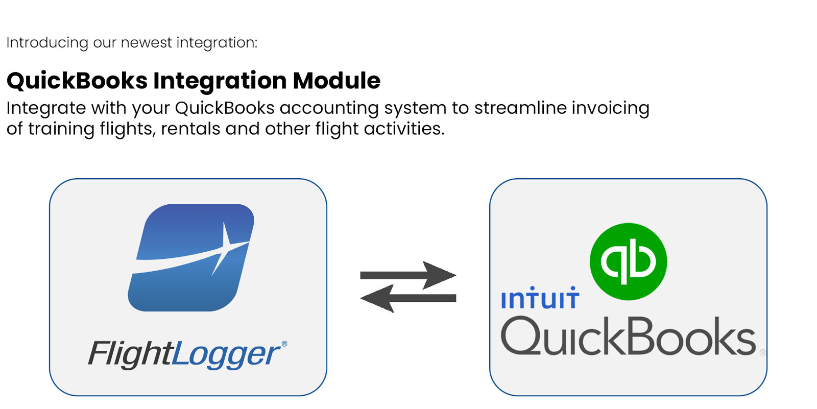 FlightLogger integrates with QuickBooks FlightLogger integrates with QuickBooks